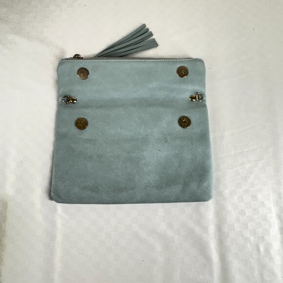 Street Level Powder Blue Clutch with Tassel Zipper - Picture 3 of 6